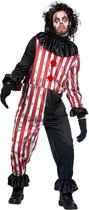 Wilbers & Wilbers - Monster & Griezel Kostuum - Perry Scary Clown - Man - Rood, Zwart - Large - Halloween - Verkleedkleding