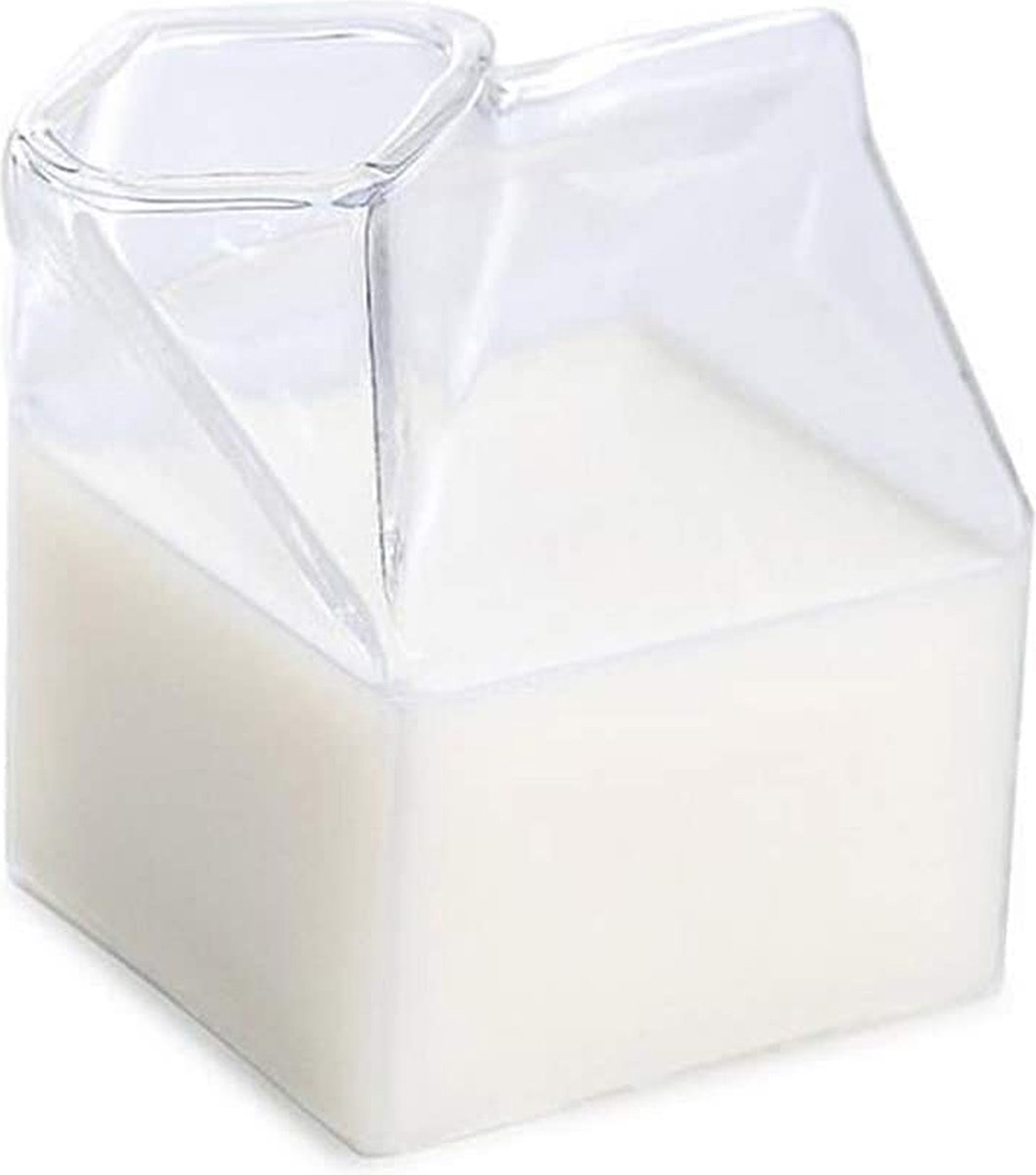 300Ml Vierkante Melkdoos Glazen Beker Magnetron Kan Warmte
