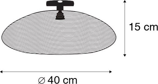 QAZQA glan - Oosterse Plafondlamp - 1 lichts - Ø 400 mm - Goud/messing - Woonkamer | Slaapkamer | Keuken - QAZQA