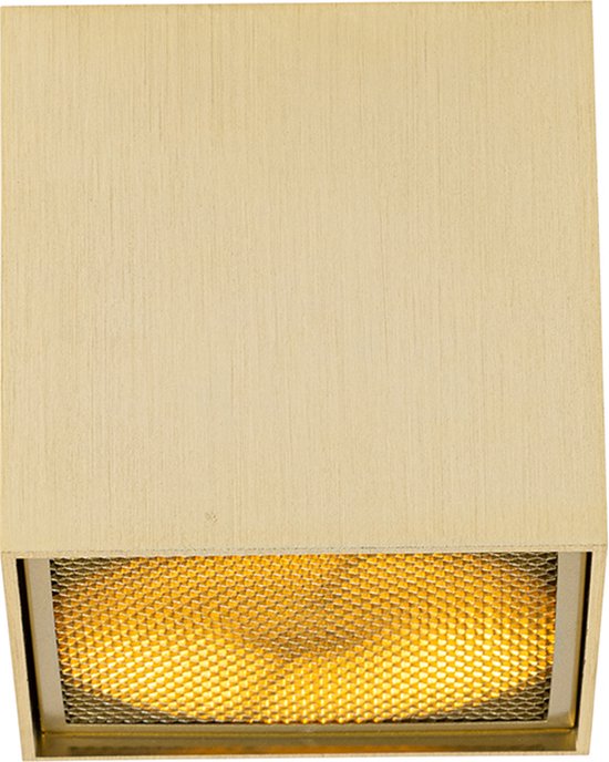 QAZQA box - Design Plafondspot | Spotje | Opbouwspot - 1 lichts - L 12 cm - Goud - Woonkamer | Slaapkamer | Keuken
