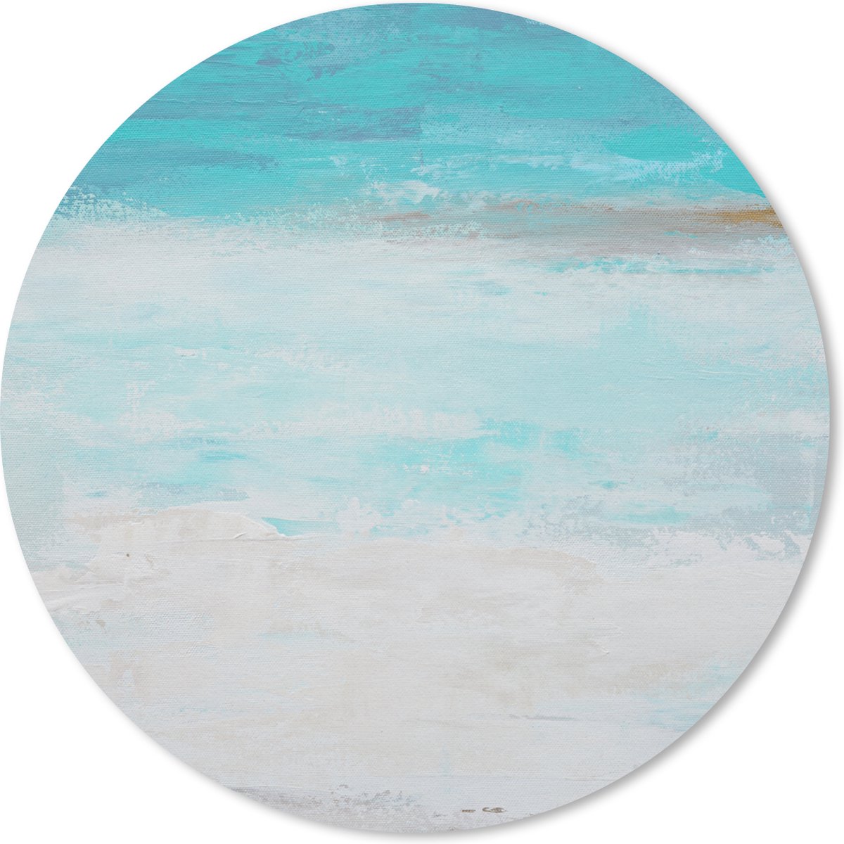 Muismat rond 30x30 cm - Mousepad Verf - Blauw - Wit - Kunst - Ronde muismatten