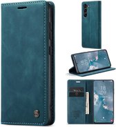 CaseMe Book Case-- Geschikt voor Samsung Galaxy S23 Hoesje - Blauw