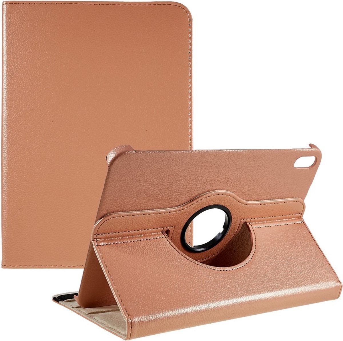 Coverup Tablethoes geschikt voor iPad (2025) / iPad 10.9 (2022) Hoesje - 360° Rotating Book Case - Rose Gold
