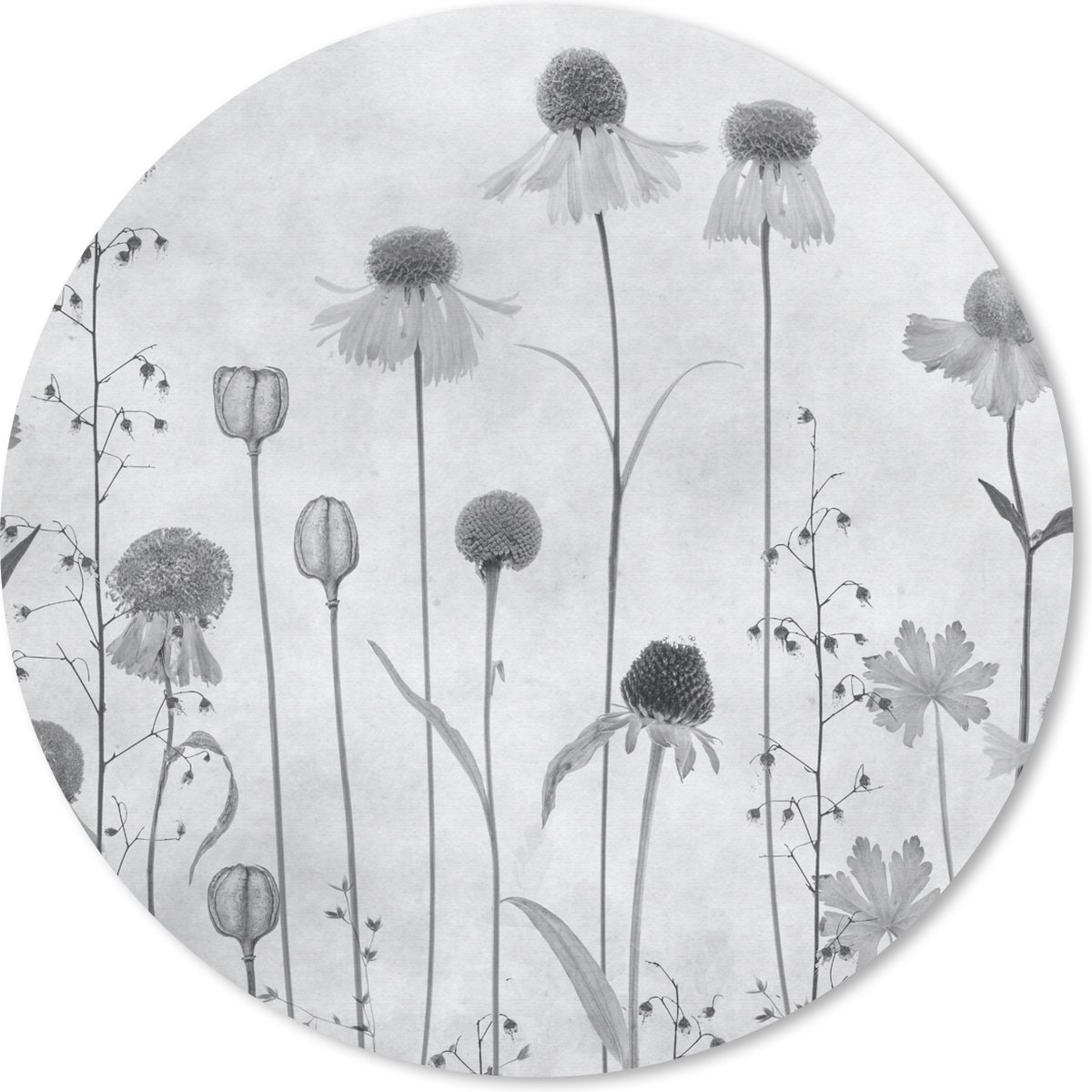Muismat rond 30x30 cm - Mousepad Planten - Stilleven - Waterverf - Ronde muismatten