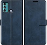 Coverup Deluxe Book Case - Geschikt voor Motorola Moto G60 Hoesje - Blauw
