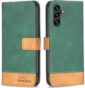 BINFEN Color Book Case - Geschikt voor Samsung Galaxy A14 Hoesje - Groen