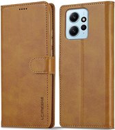 LC.IMEEKE Luxe Book Case - Geschikt voor Xiaomi Redmi Note 12 4G Hoesje - Bruin