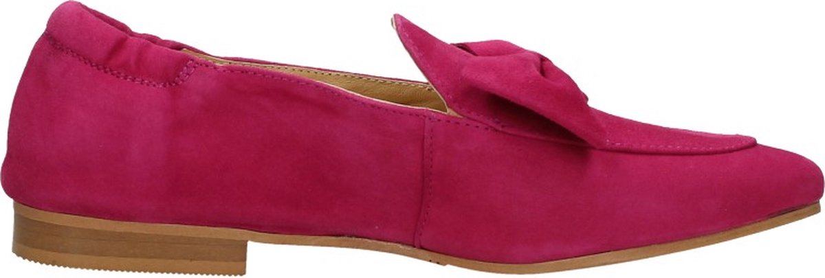 Tango Nicolette 9C Pink Kid Suede Loafer - Instappers - roze strik schoenen - Loafers - Dames schoenen