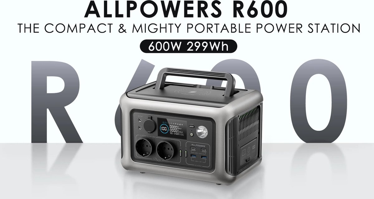 Centrale électrique portable ALLPOWERS R600—600W, 299Wh avec batterie