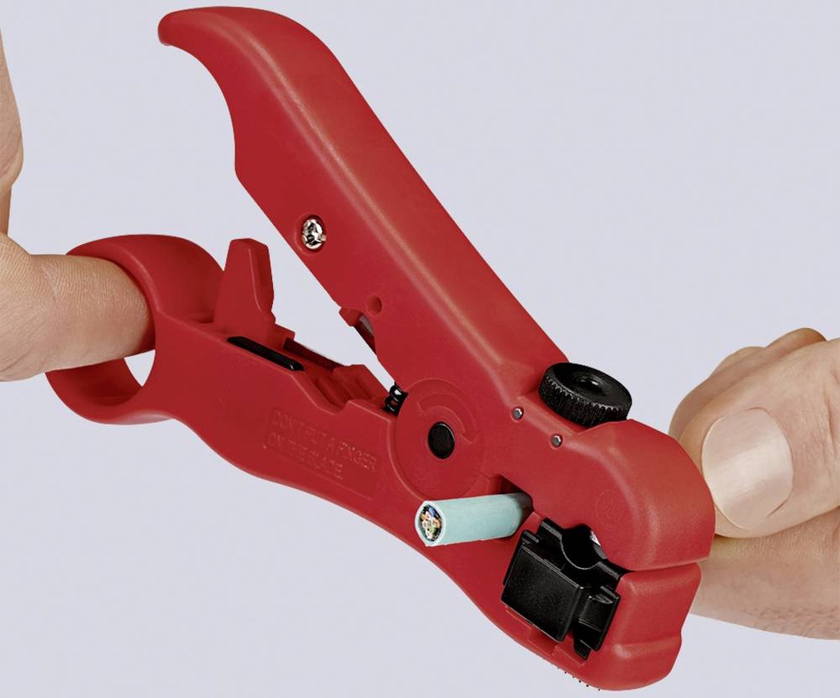 KNIPEX Afstriptang voor coax- en datakabels 166006SB kabelstrip-/ontmantelingsgereedschap thumbnail 3