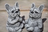Franse Bulldogg, mediterend, leuk lief en kleine beelden