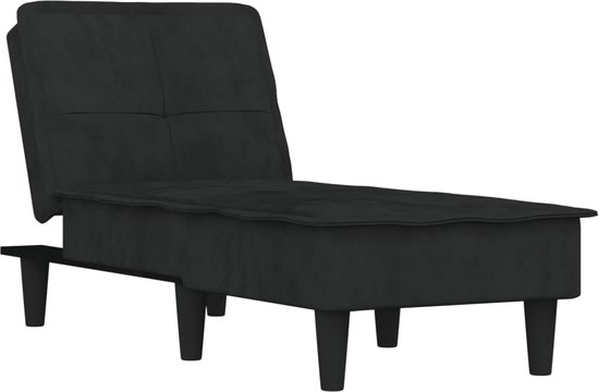 vidaXL-Chaise-longue-fluweel-zwart