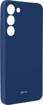 Hoes geschikt voor Samsung S23 Matte Siliconen Roar Colorful Jelly Donkerblauw