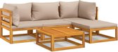 vidaXL-5-delige-Loungeset-met-kussens-massief-hout-taupe