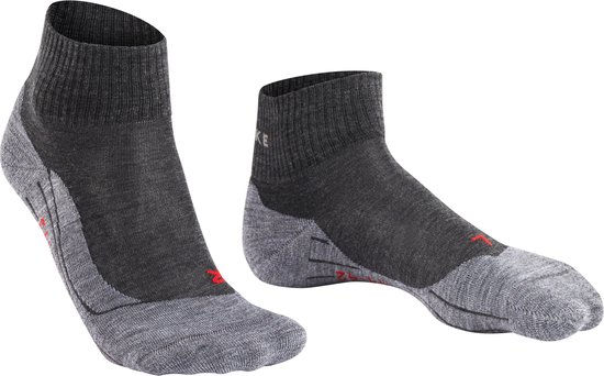 Chaussettes de randonnée FALKE TK5 courtes pour femmes - Asphalt Melange - Taille 39/40