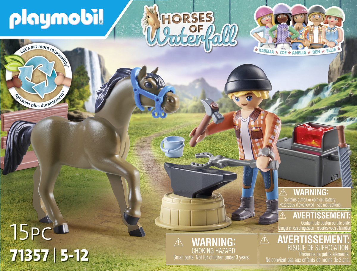 Playmobil Horses of Waterfall Ellie and Sawdust Playset - 71 71358