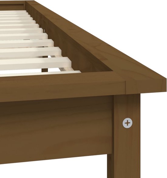 Bedframe Met Lades Massief Grenenhout Wit 140x200 Cm