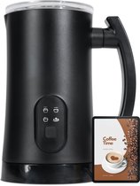 Jeavy - 4-in-1 Melkopschuimer - Elektrisch - Koud & warm opschuimen - 350ML - Cappuccino & chocolademelk maken - zwart