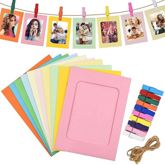 20 Stuks Papieren Fotolijst,15,5 x 11,5 cm Kartonnen Fotolijst,20