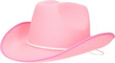 Roze vilten cowboyhoed voor volwassenen - Verkleedhoeden