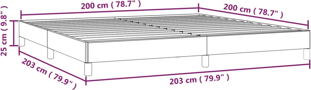 vidaXL-Bedframe-stof-donkergrijs-200x200-cm
