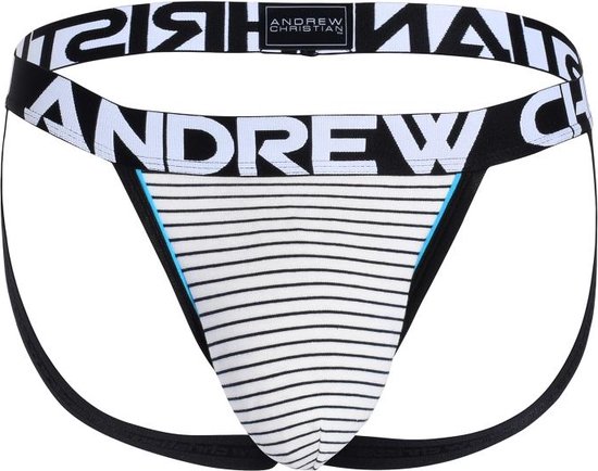 Andrew Christian Avalon Stripe Jock w/ Almost Naked - MAAT S - Heren Ondergoed - Jockstrap voor Man - Mannen Jock