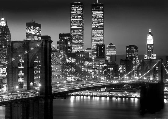 REINDERS New York - brooklyn bridge night - Poster - 140x100cm | bol