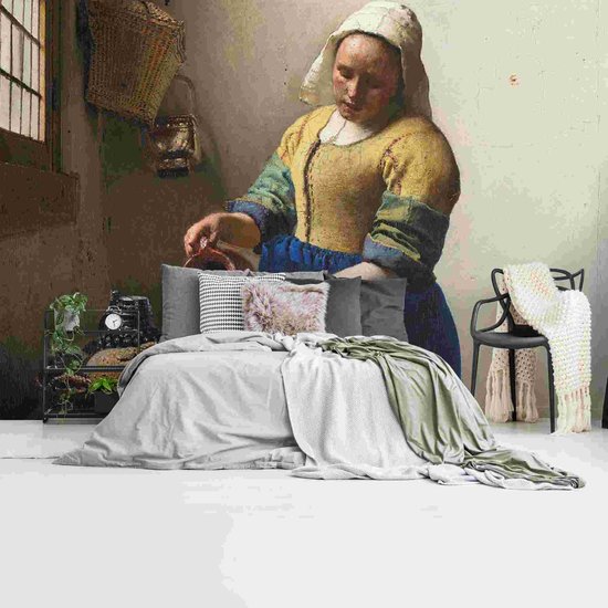 Fotobehang Vermeer Melkmeisje 260x384 cm