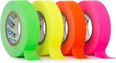 Pro paper tape mini rol 12mm x 9.2m mix groen   -  oranje   -  roz