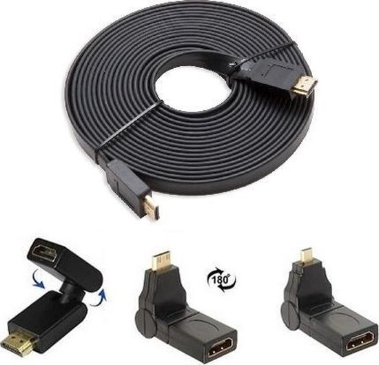 3 m HDMI kabel, geschikt voor Bose. Inclusief flexconnectoren.
