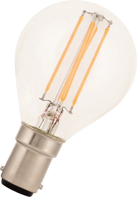 Lampe boule LED filament 4W (remplace 40W) raccord baïonnette Ba15d