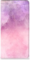 Leuk Telefoonhoesje Geschikt voor Samsung Galaxy A14 4G Bookcase Cover Pink Purple Paint