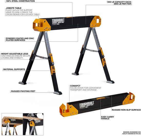 HOMCOM Inklapbare Werkbank – 100x60x75,5 Cm, Met Liniaal En Gradenboog, MDF, Max. Belasting 100 Kg