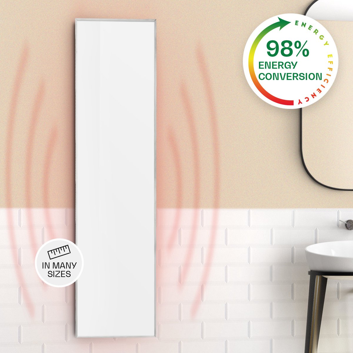 Wonderwall Air infrarood verwarming kachel beschermklasse IP54 afstandsbediening wandmontage wit