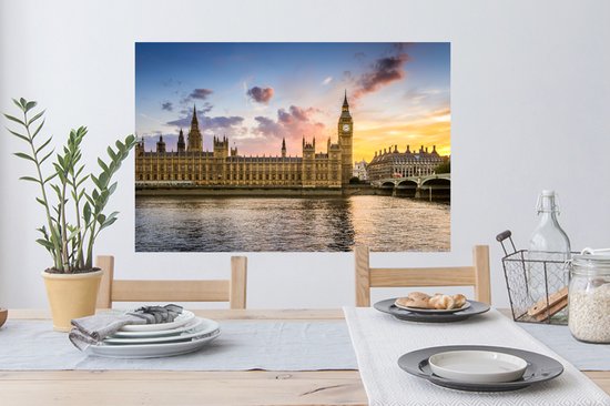 Stickers Stickers muraux - Soleil - Big Ben - Londres - 90x60 cm - Film adhésif