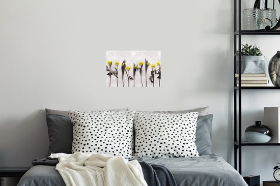 Stickers muraux - Film autocollant - Fleurs - Tulipes - Marbre - 30x20 cm - Film adhésif - Stickers muraux Chambre d'enfant - Papier peint autocollant