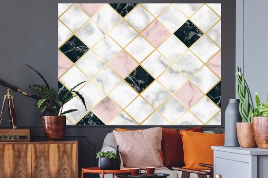 Muurstickers - Sticker Folie - Marmer - Geometrische vormen - Patronen ...