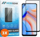 Mobigear Screenprotector geschikt voor OPPO Reno 4 5G Glazen | Mobigear Premium Screenprotector - Case Friendly - Zwart (3-Pack)