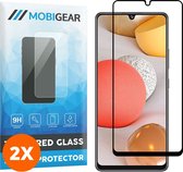 Mobigear Screenprotector geschikt voor Samsung Galaxy A42 Glazen | Mobigear Premium Screenprotector - Case Friendly - Zwart (2-Pack)