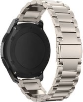 Strap-it Smartwatch bandje 20mm - Titanium horlogeband geschikt voor Samsung Galaxy Watch 42mm / Watch Active & Active2 40 & 44mm / Galaxy Watch 3 41mm / Gear Sport - Amazfit Bip / GTS - Polar Ignite / Unite / Pacer - titanium