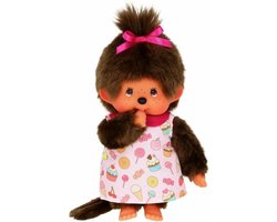 Bandai - Monchhichi - Monchhichi Pop & Candy Pluche - Iconische 80s Aap Pluche - 20 cm Zachte Pluche voor Kinderen en Volwassenen - Speelgoed Kinderen 2+ - SE233861