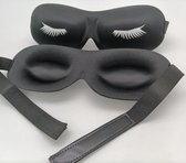 Premium Slaapmasker wimperextensions - Zwart - 3d slaapmasker - luxe slaapmasker - ooglapje slaap - Slaapmasker voor Vrouwen, maar ook Mannen! - Verstelbaar