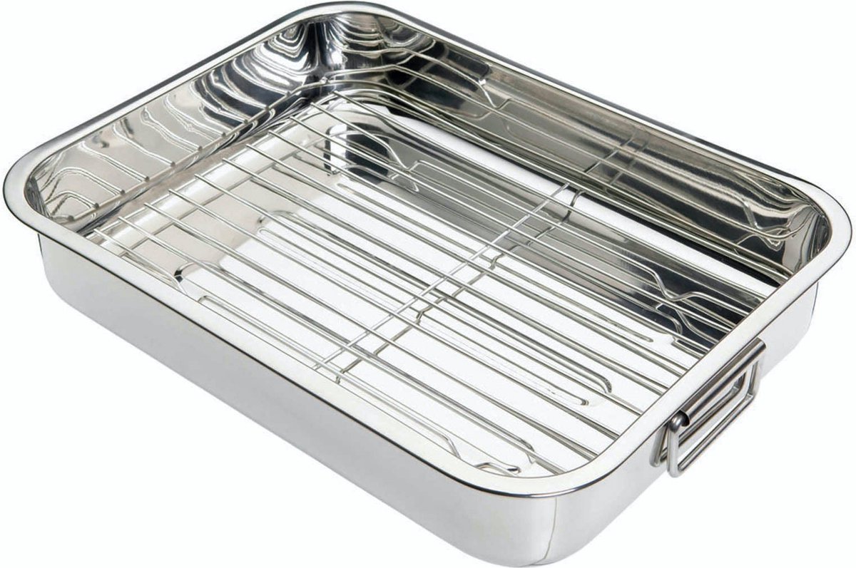 Kitchencraft Braadslede met rek - 37x28cm
