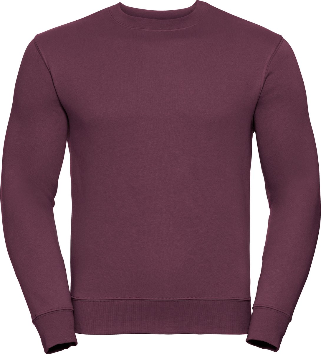 Authentic Crew Neck Sweater ‘Russell’ Burgundy Rood
