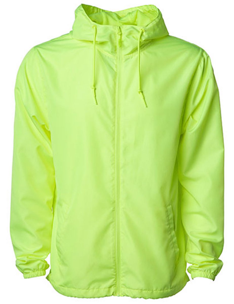 Unisex Lightweight Windbreaker Outdoorjas Safety Geel