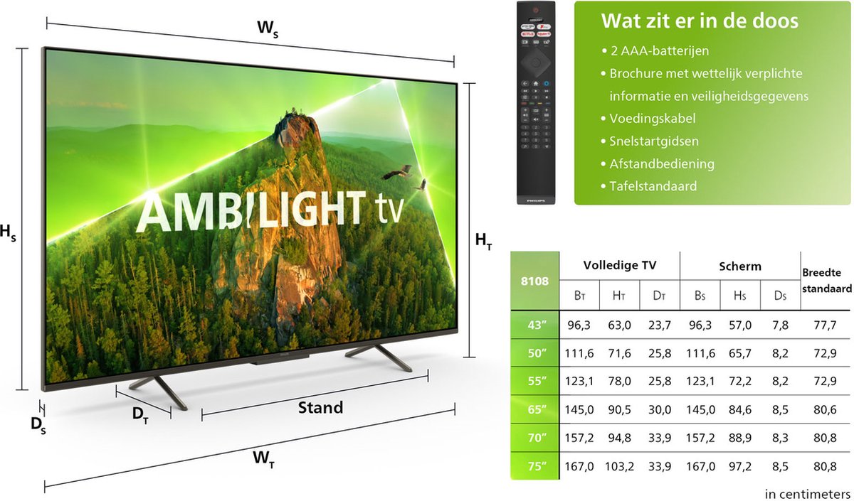 Philips 55PUS8108/12 55 inch 4K LED TV - afbeelding 3