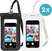 iMoshion universele waterdichte telefoonhoesjes Duo Pack - Onderwater hoesje telefoon - Gebruik je telefoon als onderwatercamera! - Zwart & Wit