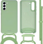 iMoshion Hoesje Geschikt voor Samsung Galaxy S21 FE Hoesje Met Koord - iMoshion Color Backcover met afneembaar koord - Groen