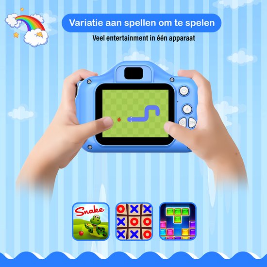 Ilona® Digitale Kindercamera HD 1080p - Speelgoedcamera - 32GB micro sd kaart - Fototoestel Voor Kinderen - Hond Blauw