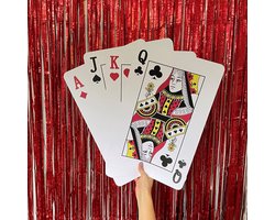 My Theme Party - 8 stuks XL pokerkaarten | Casino feestdecoratie | Poker decor